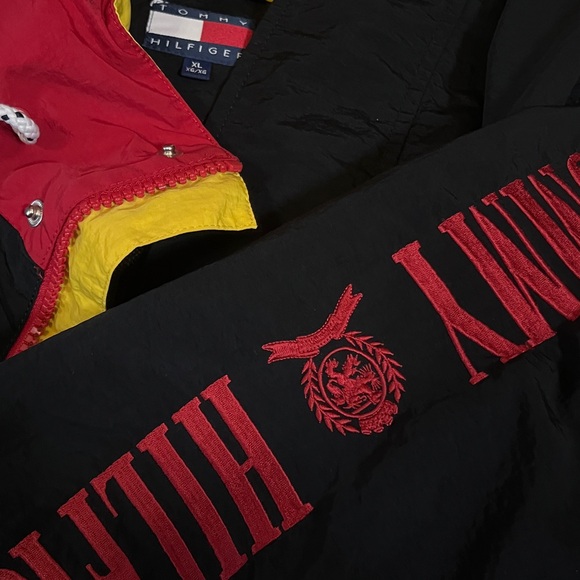 90s Tommy Hilfiger Spell Out Windbreaker Jacket XL Vintage - Picture 6 of 6